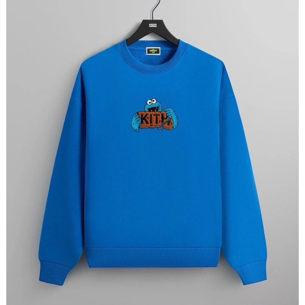 🔥SOLD OUT🔥Kith x Sesame Street Cookie Monster Nelson Crewneck | L | IN STOCK